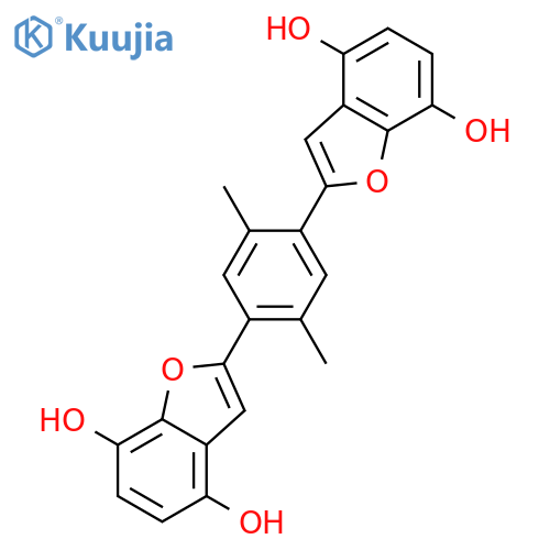 4,7-BENZOFURANDIOL, 2,2'-(2,5-DIMETHYL-1,4-PHENYLENE)BIS- structure