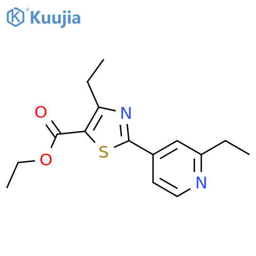 5-Thiazolecarboxylicacid, 4-ethyl-2-(2-ethyl-4-pyridinyl)-, ethyl ester structure