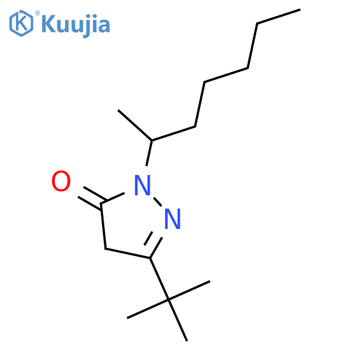 3H-Pyrazol-3-one,5-(1,1-dimethylethyl)-2,4-dihydro-2-(1-methylhexyl)- structure
