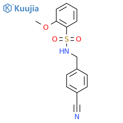 Benzenesulfonamide,N-[(4-cyanophenyl)methyl]-2-methoxy- structure