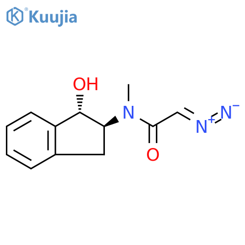 Acetamide, 2-diazo-N-[(1R,2R)-2,3-dihydro-1-hydroxy-1H-inden-2-yl]-N-methyl-, rel- structure