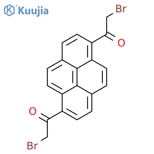 1,1'-pyrene-1,6-diylbis(2-bromoethanone) structure