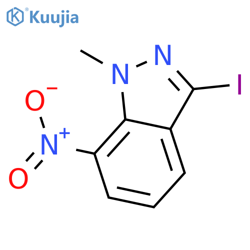 3-iodo-1-methyl-7-nitro-indazole structure