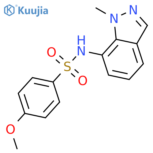 Benzenesulfonamide, 4-methoxy-N-(1-methyl-1H-indazol-7-yl)- structure