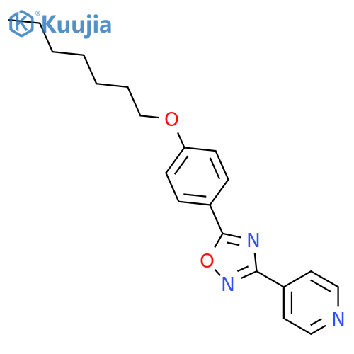 PYRIDINE, 4-[5-[4-(HEPTYLOXY)PHENYL]-1,2,4-OXADIAZOL-3-YL]- structure