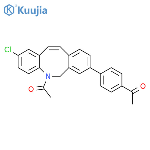 Dibenz[b,f]azocine, 5-acetyl-8-(4-acetylphenyl)-2-chloro-5,6-dihydro- structure
