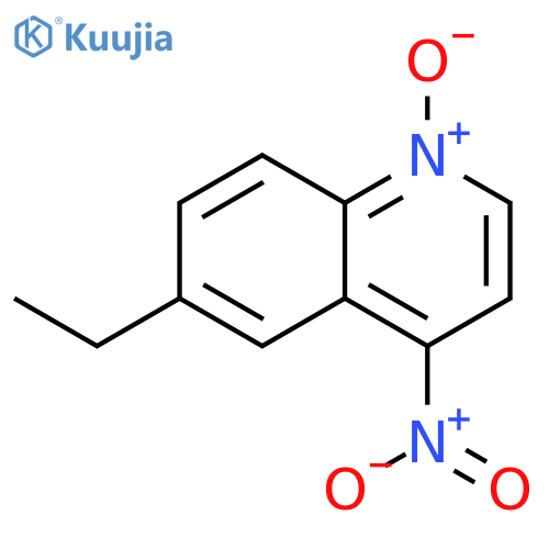 Quinoline, 6-ethyl-4-nitro-, 1-oxide structure