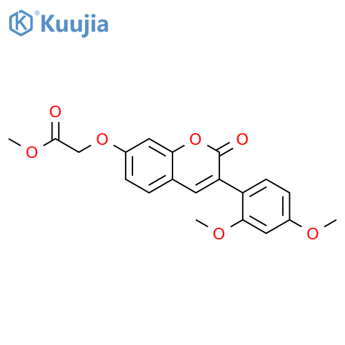 methyl 2-{3-(2,4-dimethoxyphenyl)-2-oxo-2H-chromen-7-yloxy}acetate structure