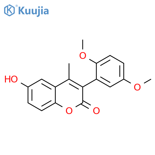 3-(2,5-dimethoxyphenyl)-6-hydroxy-4-methylchromen-2-one structure