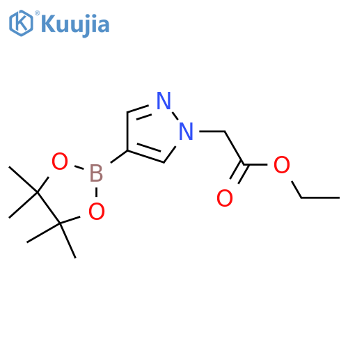 ethyl 2-[4-(tetramethyl-1,3,2-dioxaborolan-2-yl)-1H-pyrazol-1-yl]acetate structure