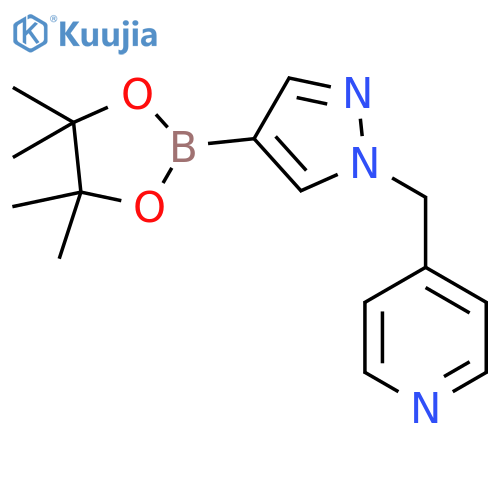 4-[[4-(4,4,5,5-tetramethyl-1,3,2-dioxaborolan-2-yl)pyrazol-1-yl]methyl]pyridine structure