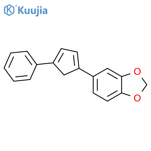 1,3-BENZODIOXOLE, 5-(4-PHENYL-1,3-CYCLOPENTADIEN-1-YL)- structure