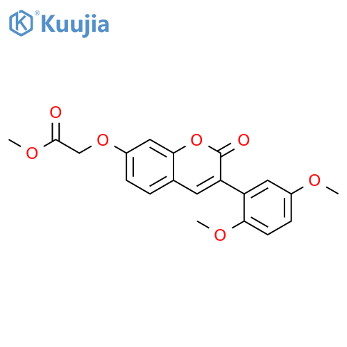 methyl 2-{3-(2,5-dimethoxyphenyl)-2-oxo-2H-chromen-7-yloxy}acetate structure