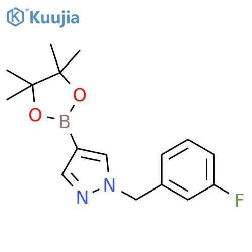 1-[(3-fluorophenyl)methyl]-4-(4,4,5,5-tetramethyl-1,3,2-dioxaborolan-2-yl)pyrazole structure
