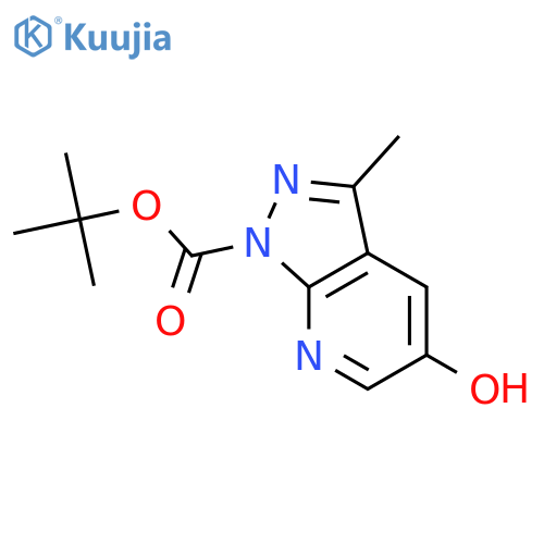 1H-Pyrazolo[3,4-b]pyridine-1-carboxylic acid, 5-hydroxy-3-methyl-,1,1-dimethylethyl ester structure