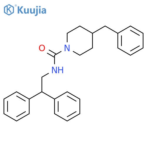 1-PIPERIDINECARBOXAMIDE, N-(2,2-DIPHENYLETHYL)-4-(PHENYLMETHYL)- structure