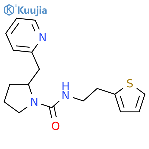 1-Pyrrolidinecarboxamide, 2-(2-pyridinylmethyl)-N-[2-(2-thienyl)ethyl]- structure