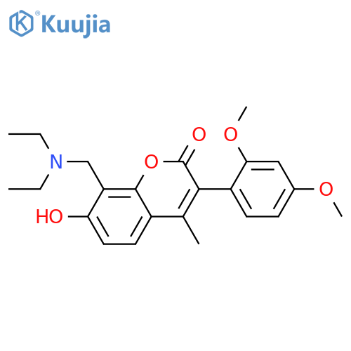 8-(diethylamino)methyl-3-(2,4-dimethoxyphenyl)-7-hydroxy-4-methyl-2H-chromen-2-one structure