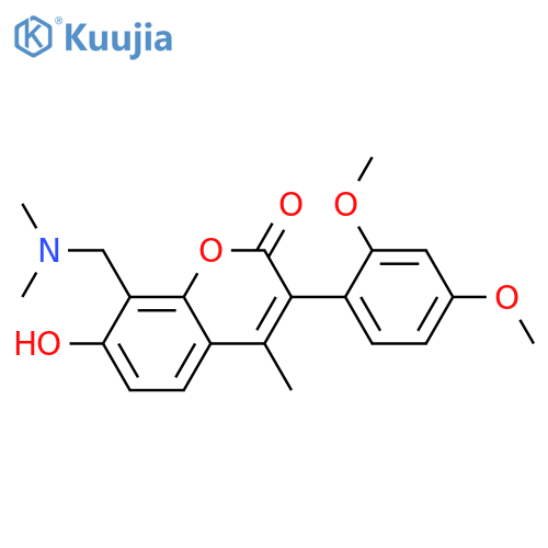 3-(2,4-dimethoxyphenyl)-8-(dimethylamino)methyl-7-hydroxy-4-methyl-2H-chromen-2-one structure