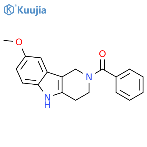 1H-Pyrido[4,3-b]indole, 2-benzoyl-2,3,4,5-tetrahydro-8-methoxy- structure