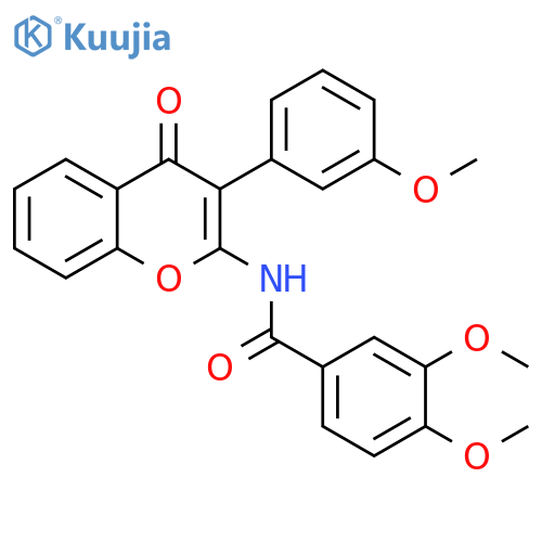 3,4-dimethoxy-N-3-(3-methoxyphenyl)-4-oxo-4H-chromen-2-ylbenzamide structure