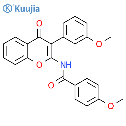 4-methoxy-N-3-(3-methoxyphenyl)-4-oxo-4H-chromen-2-ylbenzamide structure