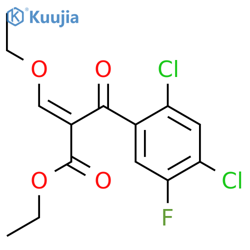 Benzenepropanoic acid,2,4-dichloro-a-(ethoxymethylene)-5-fluoro-b-oxo-, ethyl ester structure