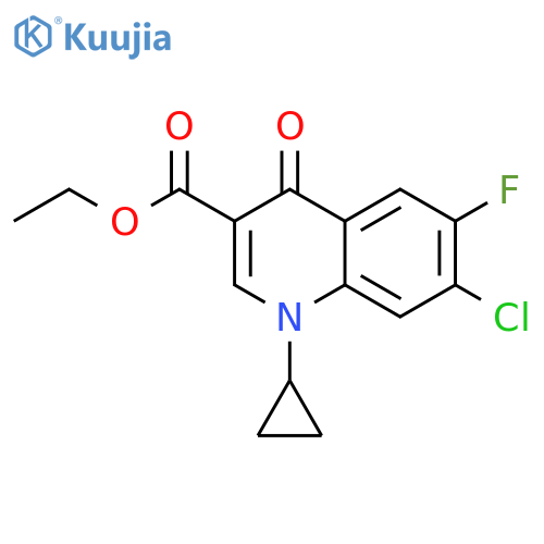 Ethyl 7-Chloro-1-cyclopropyl-6-fluoro-4-oxoquinoline-3-carboxylate structure