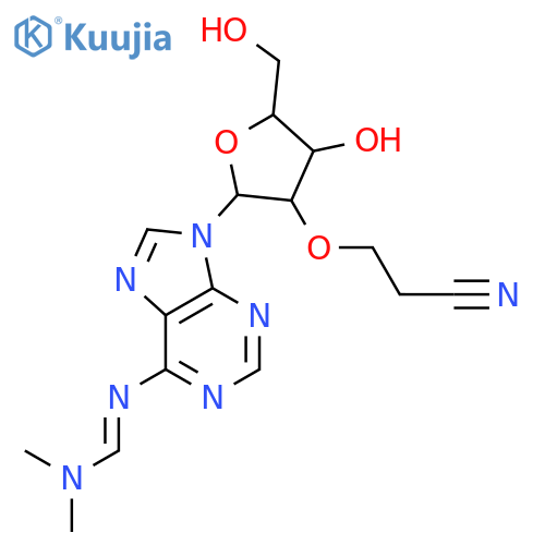 Adenosine, 2'-O-(2-cyanoethyl)-N-[(dimethylamino)methylene]- structure