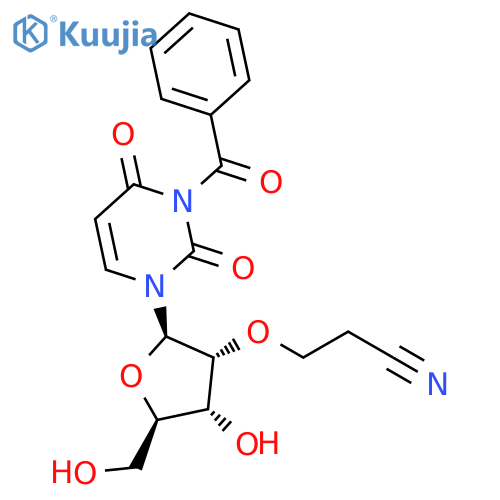Uridine, 3-benzoyl-2'-O-(2-cyanoethyl)- structure