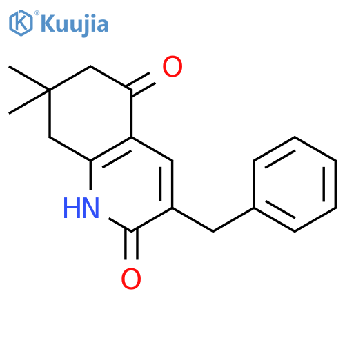 3-Benzyl-2-hydroxy-7,7-dimethyl-7,8-dihydroquinolin-5(6h)-one structure