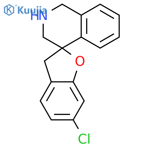 Spiro[benzofuran-2(3H),4'(1'H)-isoquinoline], 6-chloro-2',3'-dihydro- structure