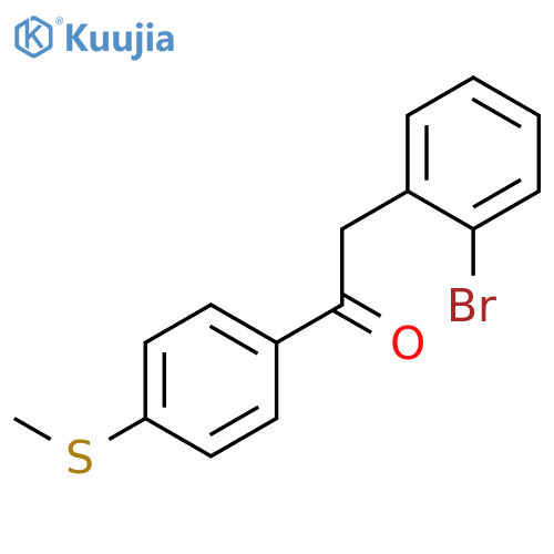 ETHANONE, 2-(2-BROMOPHENYL)-1-[4-(METHYLTHIO)PHENYL]- structure