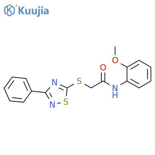 N-(2-methoxyphenyl)-2-(3-phenyl-1,2,4-thiadiazol-5-yl)sulfanylacetamide structure