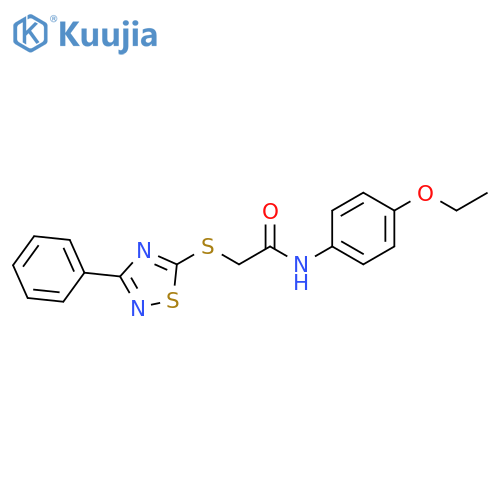N-(4-ethoxyphenyl)-2-(3-phenyl-1,2,4-thiadiazol-5-yl)sulfanylacetamide structure