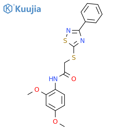 N-(2,4-dimethoxyphenyl)-2-(3-phenyl-1,2,4-thiadiazol-5-yl)sulfanylacetamide structure