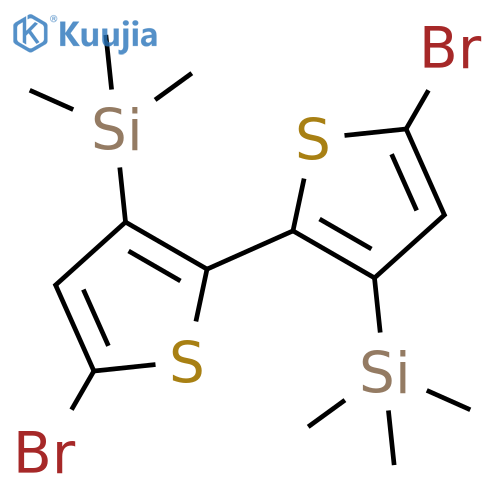 SILANE, (5,5'-DIBROMO[2,2'-BITHIOPHENE]-3,3'-DIYL)BIS[TRIMETHYL- structure