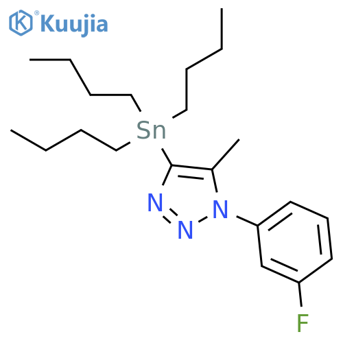 1H-1,2,3-TRIAZOLE, 1-(3-FLUOROPHENYL)-5-METHYL-4-(TRIBUTYLSTANNYL)- structure