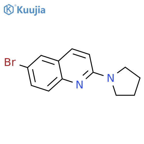 QUINOLINE, 6-BROMO-2-(1-PYRROLIDINYL)- structure