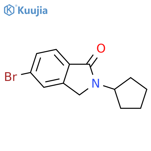 1H-Isoindol-1-one, 5-bromo-2-cyclopentyl-2,3-dihydro- structure