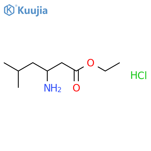 ethyl 3-amino-5-methylhexanoate hydrochloride structure