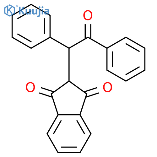 1H-INDENE-1,3(2H)-DIONE, 2-(2-OXO-1,2-DIPHENYLETHYL)- structure
