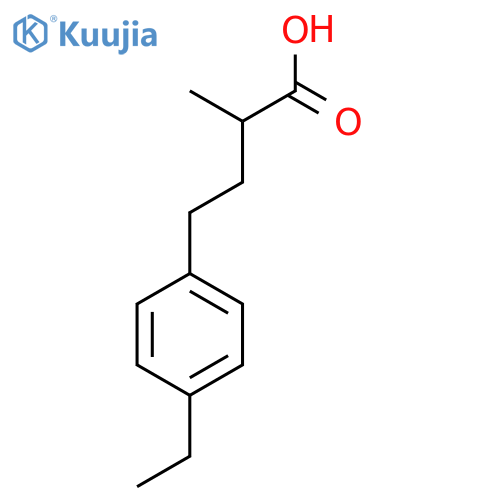4-(4-ethylphenyl)-2-methylbutanoic acid structure