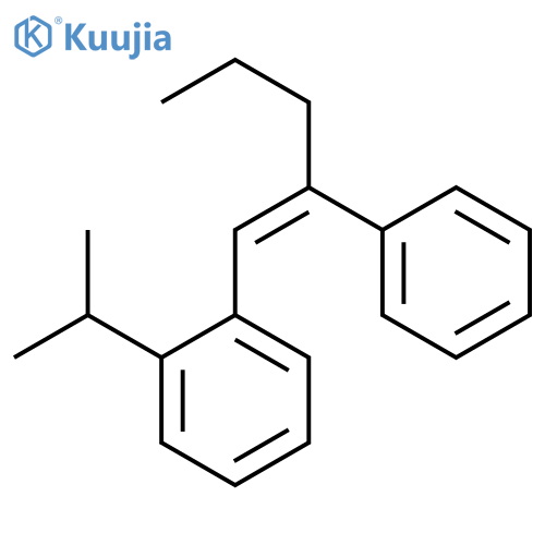 BENZENE, 1-(1-METHYLETHYL)-2-(2-PHENYL-1-PENTENYL)- structure