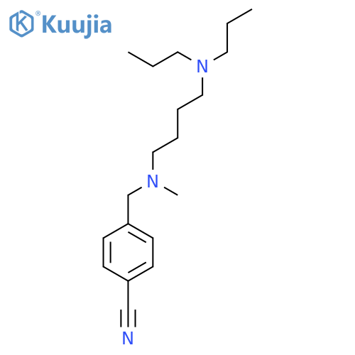 Benzonitrile, 4-[[[4-(dipropylamino)butyl]methylamino]methyl]- structure