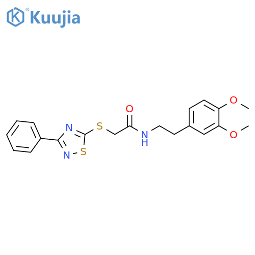 N-2-(3,4-dimethoxyphenyl)ethyl-2-(3-phenyl-1,2,4-thiadiazol-5-yl)sulfanylacetamide structure