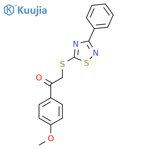 1-(4-methoxyphenyl)-2-(3-phenyl-1,2,4-thiadiazol-5-yl)sulfanylethan-1-one structure