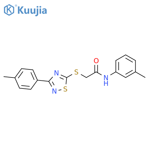 N-(3-methylphenyl)-2-{3-(4-methylphenyl)-1,2,4-thiadiazol-5-ylsulfanyl}acetamide structure