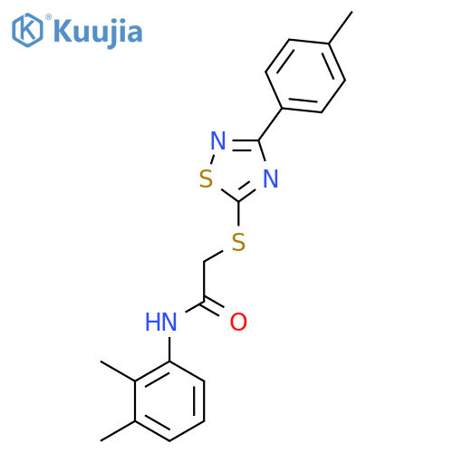N-(2,3-dimethylphenyl)-2-{3-(4-methylphenyl)-1,2,4-thiadiazol-5-ylsulfanyl}acetamide structure