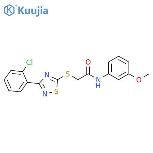 2-{3-(2-chlorophenyl)-1,2,4-thiadiazol-5-ylsulfanyl}-N-(3-methoxyphenyl)acetamide structure